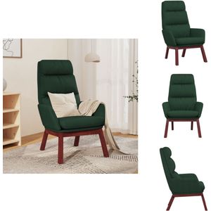 vidaXL Relaxstoel - Relaxstoelen - Fauteuil - Relaxfauteuil - Relaxstoel stof donkergoen
