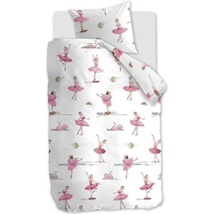 Beddinghouse Kids Swanlake dekbedovertrek - Eenpersoons - 140x200/220 - Roze