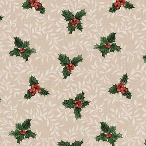 Home Trend Tafelzeil Kerst - 140x250 cm - Kersthulst - Beige - PVC - Afwasbaar