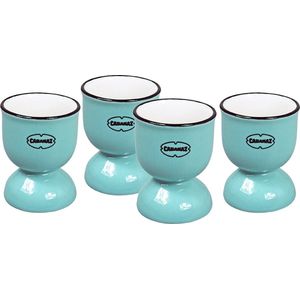 CABANAZ - eierdop, keramiek, EGG CUP, blauw, set/4