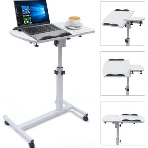 ValueStar - Bedtafel - Laptoptafel - Laptoptafel Op Wielen - Laptopdesk - Laptroptray - Comfort En Gemak - Multifunctioneel - Wit