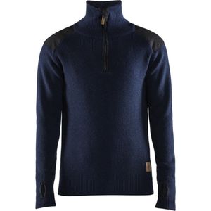 Blaklader Wollen sweater 4630-1071 - Donkerblauw/Donkergrijs - M