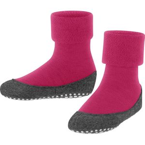 FALKE Cosyshoe Teens antislip noppen merinowol huissokken pantoffels kinderen purper - Maat 37-38