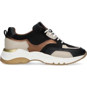 Manfield Suède Dad Sneakers Zwart/Multi