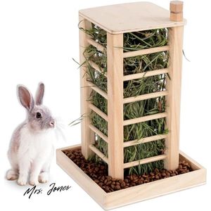 Mrs. Jones Premium Hooiruif voederbak - 36x24x24 cm - Konijnen - Cavia's - Hazen - Hamsters - Muizen - Ratten