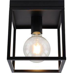 Olucia Frama - Industriële Plafondlamp - Aluminium - Zwart - Vierkant