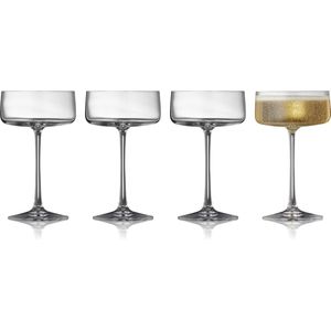 Lyngby Glas Krystal Zero Champagnekom 26 cl 4 st.