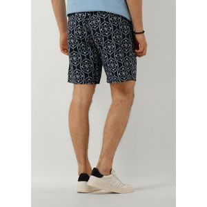 PURE PATH Shorts With All-over-print And Cords Broeken Heren - Donkerblauw - Maat M