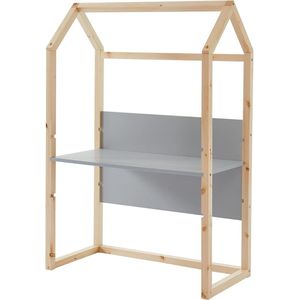 ApexArte® Kinderbureau - Kindertafel voor Jongen en Meisje - Tekentafel met Stoeltjes - Verstelbaar - Bruin met Grijs