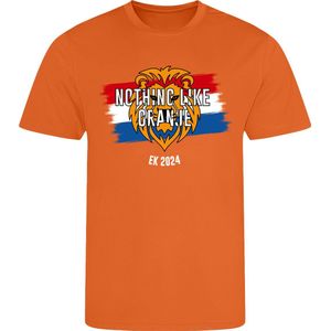 Oranje Shirt - Nederlands Elftal Shirt - Voetbal Shirt - EK Voetbal 2024 - EK 2024 - T-Shirt - Holland - Nederland - Oranje - Unisex - Gratis Verzending - Maat S