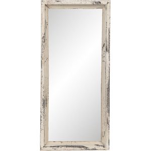 Spiegel 26x57 cm Beige Hout Rechthoek Grote Spiegel Wand Spiegel Muur spiegel