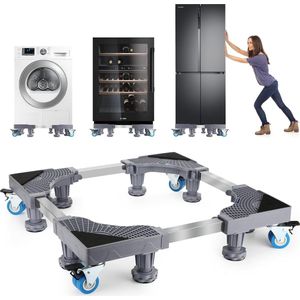 Goodivery ® Verstelbaar Meubeltransportframe met 8 Stevige Voeten en 4 Vergrendelbare Wielen voor Zware Apparaten