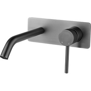 Bally Ribbd Inbouwwastafelkraan Eenhendel Gunmetal
