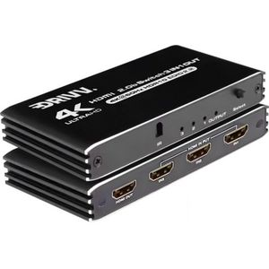 Drivv. HDMI Switch 4K @ 60Hz - 3 Ingangen 1 Uitgang - Zwart
