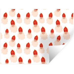 Muurstickers - Sticker Folie - Sinterklaas - Sint - Kinderen - Jongens - Meisjes - Kind - 160x120 cm - Plakfolie - Muurstickers Kinderkamer - Zelfklevend Behang XXL