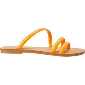 Mangará Dames slippers Cocão Leder - Oranje - Maat 40