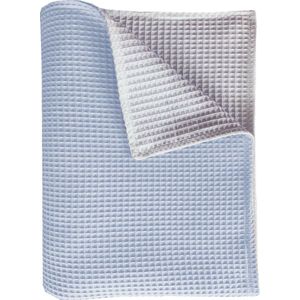 BINK Bedding ledikantdeken Pique (Wafel) dubbelzijdig blue/wit 100 x 150 cm