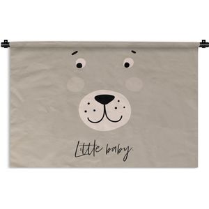 Wandkleed - Wanddoek - Quotes - Little baby - Kinderen - Spreuken - Kids - Baby - Jongens - Meiden - 150x100 cm - Wandtapijt