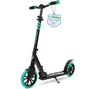 SereneLife Kinderstep - 2-Wiel Kinderstep met Verstelbaar T-Bar Stuur - Aluminium Antislip Dek - Draagbare Opvouwbare Step voor Kinderen , Tieners met Draagriem
