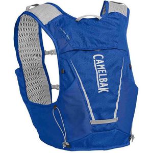 CamelBak Ultra Pro Vest voor Vrouwen - Maat M - Ultralicht Materiaal - Borstomvang 81-93 cm - Ruimte voor 2 Flexibele 500 ml flessen - 3D Vent Mesh - Reflecterend - Hardloopvest - Drinkhouder - Drinkzak - Lichtgewicht - Blauw met Zilver