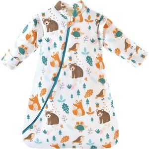 Katoenen baby wrap - babyslaapzak kleine kinderen het hele jaar door slaapzak, pyjama voor jongens en meisjes M (75 - 90 cm)