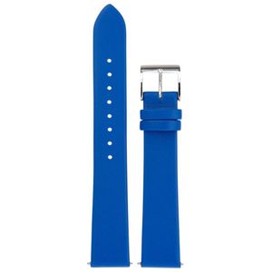 Junghans Max Bill ladies lederen horlogeband blauw - horlogebandjes dames - 17 mm