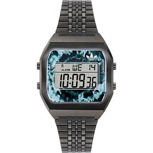 Adidas Originals Digital Two AOST24558 Horloge - Staal - Zwart - Ø 36 mm