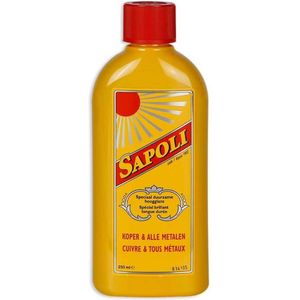 Sapoli – Koperpoets – alle Metalen – Koper poetsmiddel - Speciaal duurzame hoogglans – 250 ml