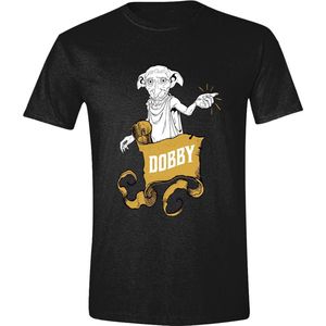 PCMerch Harry Potter - Dobby Banner Click Heren Tshirt - M - Zwart