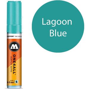 Molotow 327HS Lagoon Blue - Aqua blauwe acryl marker - Chisel tip 4-8mm - Kleur aqua blauw