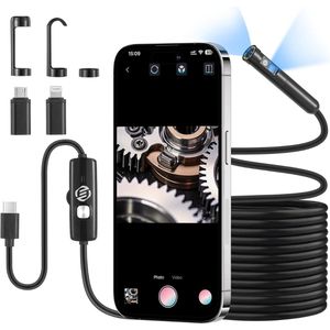 Equivera Endoscoop geschikt voor iPhone - Endoscoop - Inspectiecamera - Inspectiegereedschap - Waterproof - HD Camera - Premium