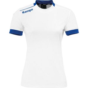 Kempa Player Shirt Dames - sportshirts - wit/blauw - Vrouwen