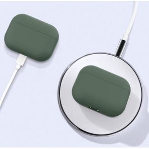 Jumada's ""Geschikt"" voor Apple Airpods hoesje - Geschikt voor Airpods Pro - Softcase - Donker groen - Beschermhoesje