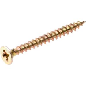 Intergard Spaanplaatschroeven geelverzinkt A-kwaliteit pozidrive 6.0x50mm