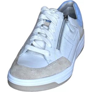 Durea Sneaker wit taupe blauw K (Maat - 5, Kleur - Wit)