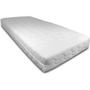 Premium matrasovertrek FONTANA 90x200 16-18 cm hoog - allergiebestendig - wasbaar op 60 graden - 4-zijdige ritssluiting - Wit matrasovertrek