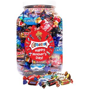 Mars Celebrations mega chocolademix ""Happy Mother's Day!"" - Moederdag cadeau - Mars, Snickers, Twix, Bounty, Galaxy, MilkyWay & Maltesers - 1200g