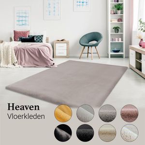Lalee Heaven - Vloerkleed - Tapijt – Karpet - Hoogpolig - Superzacht - Fluffy - Shiny- Silk look- rabbit- 200x290 cm taupe