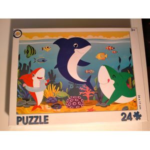 Legpuzzel - puzzel - kinderen - haaien - zee - onder water - leeftijd 3+ - 24 stukjes - Toy universe