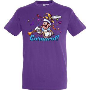 T-shirt Carnavalluh | Carnaval | Carnavalskleding Dames Heren | Paars | maat XS