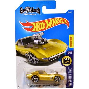 Hot Wheels Corvette 68 Gas Monkey Garage - Schaal 1:64 - 7 cm - Spaar ze allemaal - Die Cast