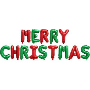 Festivz Merry Christmas Letters - Kerst Decoratie – Feestversiering – Rood - Groen - Feest - 40 CM