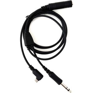 AEVYON FlightLink™ GA plug naar USB-C Audiokabel voor opname ATC naar smartphone en action camera's | ADC-6.3F-USB-C-6.3M/SC