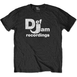 Def Jam Recordings - Classic Logo Heren T-shirt - M - Zwart