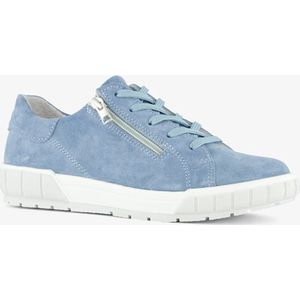 Hush Puppies suède dames sneakers lichtblauw - Maat 37 - Echt leer - Uitneembare zool