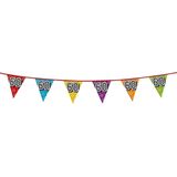 1x stuks vlaggenlijnen met glitters 60 jaar thema feestartikelen - Verjaardag versieringen - 8 meter - Plastic