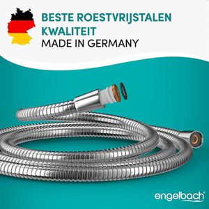 Doucheslang 160cm met dubbele anti-twist bescherming - Flexibel & knikbestendig - Doucheslang van Roestvrij staal - Universele ½"" aansluitmaat - Made in Germany