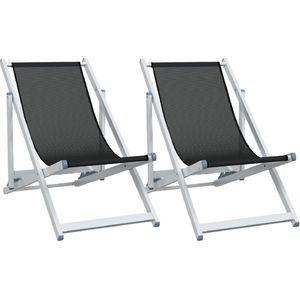 vidaXL-Strandstoelen-inklapbaar-2-st-aluminium-en-textileen-zwart