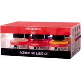 Amsterdam Basic set 6 flacons 30ml Acrylic Ink acrylinkt