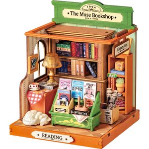 Robotime Rolife The Muse Bookshop DS040- Knutselen - Bouwpakket - Miniatuur - Hobby - Creatief - DIY